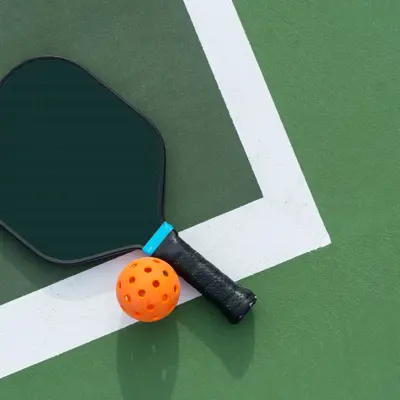 Pickleball racket and ball