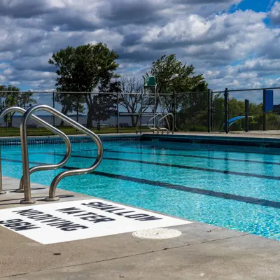 view of pool from deck